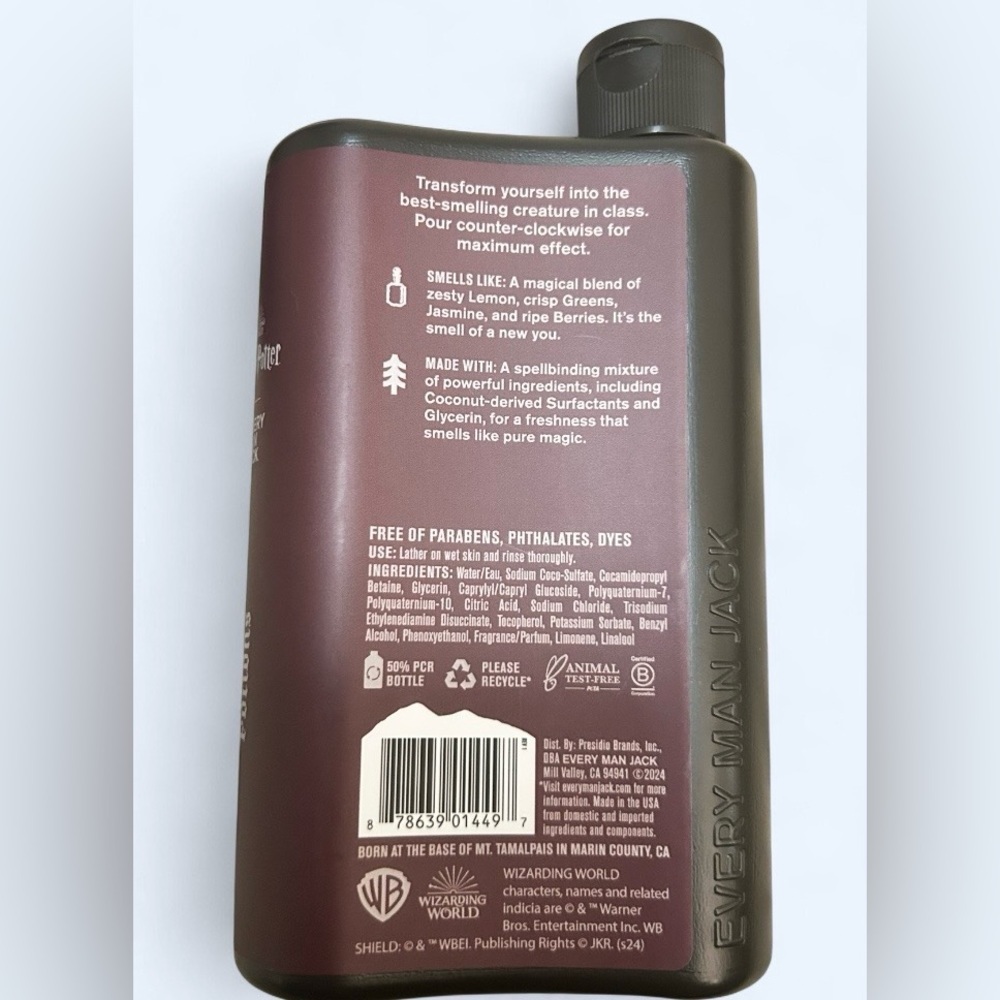 Every Man Jack x Harry Potter Potions Body Wash Set (2-Pack) Metamorphosis (NEW) - Picture 3 of 9